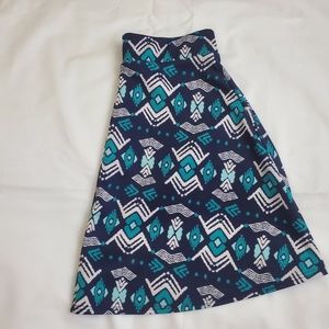 Blue Charlotte Russe Aztec Print Skirt